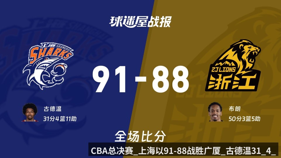 CBA总决赛_上海以91-88战胜广厦_古德温31_4_11 - kaiyun